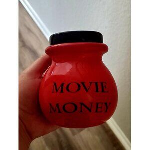 Red & Black Movie Money Pot with Lid – Fun Savings Jar!